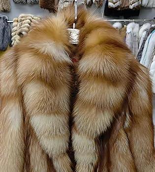 OFURTEBUY Women's Genuine Fox Fur Coat Thick Warm Fur Jacket